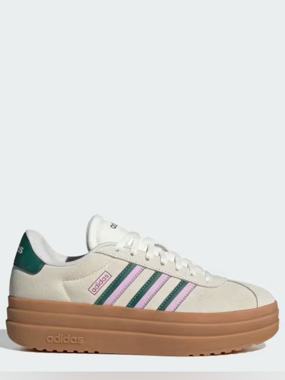 Adidas VL Court Bold Off White Collegiate Green Lilac JI1788 Women’s Shoe - Picture 11 of 11